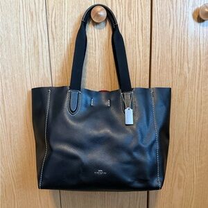 Coach Black Pebbled Leather Tote